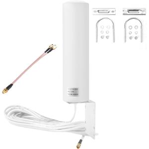 High Gain 10-12dBi External SMA Male/Dual SMA Male 3G 4G 5G LTE Omni Directional Outdoor Antenna for Mobile Cell Phone Cellular 4G/LTE/5G Router Modem Gateway (698-4000 MHz)