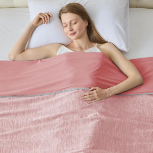 Cooling Blanket for Hot Sleepers Twin Size 60"x80", Summer Ice Cold Blanket Absorbs Heat to Keep Body Cool for Night Sweats, Lightweight Breathable Cold Blankets for Sleeping Bed & Sofa (Pink)