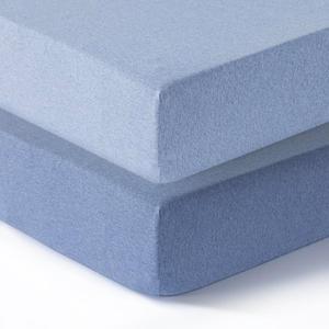 Standard Crib Sheets Fitted,2 Pack,Cotton Crib Sheets,Soft,Crib Sheet,Neutral Crib Sheets,Baby Boy Crib Sheet,Toddler Bed Sheets,52x28 Crib Mattress Sheet | Denim Blue,Sky Blue