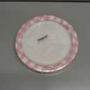 32 Pcs Pink Gingham Party Plates - 7 Inch Checkered Plaid Dessert Plates Disposable Pink and White Paper Plate - For Picnic BBQ Birthday Dinner Party Supplies