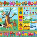 Kids Rug for Playroom, 6x9 ABC Educational Carpet for Classroom, Fun Alphabet Area Rugs for Learn Numbers Season Animal Weather and Shapes Playmat for Girls Boys Room Nursery Decor