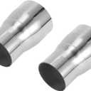 Motoforti 2.25" OD to 2.75" OD Mandrel Exhaust Pipe Adapter Concentric Reducer Car Exhaust Pipe Tubing Piping Adapter 4inch/100mm Length T304 Stainless Steel Silver Tone 2 Pcs