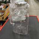 2 Pack 1 Gallon Square Glass Pitcher with Lid and Spout, Borosilicate Glass Carafe for Hot/Cold Drink, Water Pitchers with Handle for Fridge, Extra Large Jug for Iced Tea, Coffee, Juice, Beverage 