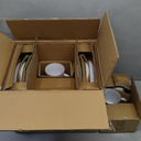 TAOCIGOU 16-Piece Ceramic Dinnerware Sets for 4, Plates and Bowls Sets Dishes Service Sets for Kitchen and Dining, White Dishes Set for 4 (White)
