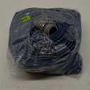 2" x 50' Blue PVC Backwash and Discharge Hose for Swimming Pools, Heavy Duty Reinforced Flat Pool Hose with Aluminum Pin Lug Fittings