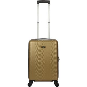 Bioworld Rachel Roy 20 Gold Snakeskin Hard Cover Carry-On Luggage