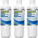 LT1000P ADQ747935 Water Filter Replacement, Compatible with LT1000P/ PC/ PCS, MDJ64844601, ADQ74793501, ThinQ, LMXS28626S, LFXS26973S, ADQ74793502 and LT120F Air Filter (3 Count (Pack of 1))