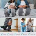 Non Slip Yoga Socks with Grips for Pilates, Ballet, Barre, Barefoot, Hospital Anti Skid Socks for Women and Men (Large, 6 Pairs-2 Black/2 Dark Gray /2 Gray)