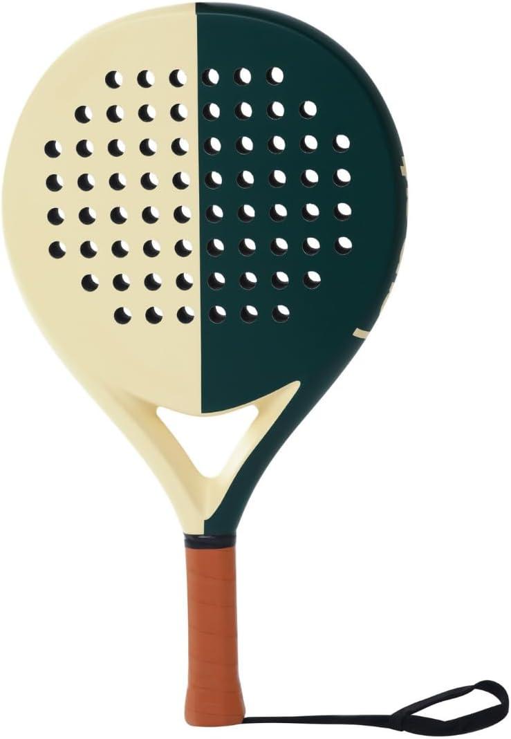 LAPAT Padel Racket with Cover Bag - Carbon Surface with EVA Memory Foam- Paddle Tennis Racquets Lightweight - POP Tennis (Green Monaco)