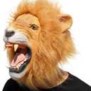 CreepyParty Novelty Halloween Costume Party Animal Jurassic Head Mask (Lion)