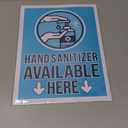 Store Safety Signs,"Hand Sanitizer Available Here" (9 x 12 in, 6 Pack)