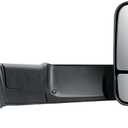 Passenger Right Side Door Towing Mirror Power and Heat Glass with BLIS Textured Black Back Cover Turn Signal Light Puddle Light Manual Folding For 19-24 Ram 2500 3500 4500 5500, Large