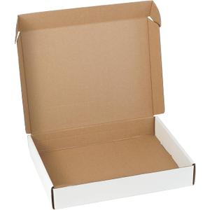 10 Pack 12"x9"x2" inch Small Shipping Boxes White Corrugated Cardboard Box for Small Business, Mailer, Shipping, and Packing