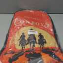 Cowboy Backpack Wild West Cool Cowboys Ride Horses School Backpack for Men Women Teens Kids, Westen Vintage Red Black Shoulders Backpack Outdoor Casual Travel Daypacks, 17 Inches