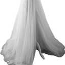EllieHouse Adult Bride Split Long Maxi Prom Party Evening Tulle Skirt White M