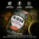 Four Sigmatic The Last of Us High Caffeine Cordyceps Coffee | Organic Dark Roast Extra Strong Ground Coffee with L-Theanine | Energy Booster Without the Jitters | 10oz Bag (EXP 03/03/27)