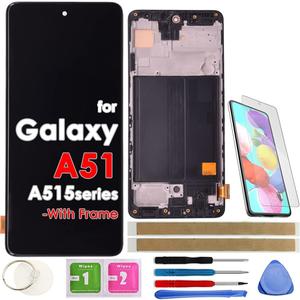 LCD Screen Replacement Touch Display Digitizer Assembly (6.5" with Frame) for Samsung Galaxy A51 A515 A515F A515F/DS A515F/DSN SM-A515F/DST SM-A515F/DSM SM-A515F/N (Not for A51 5G) LCD Screen Replacement Touch Display Digitizer Assembly (6.5" with Frame) for Samsung Galaxy A51 A515 A515F A515F/DS A515F/DSN SM-A515F/DST SM-A515F/DSM SM-A515F/N (Not for A51 5G)