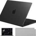 EooCoo Case Compatible with MacBook Pro 14 inch 2026-2021 M5-M1 Pro/Max Chip, Official Color-Matched, Anti-Mar Armor, Frosted Hard Shell Cases with Keyboard Cover, Screen Protector - Matte Space Black