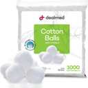 Dealmed 1000 ct. Cotton Balls for Face, Makeup, Medical Uses, & DIY Crafts | Non-Sterile Bulk Pack | Resealable Zip-Locked Bag | 100% Pure Cotton, Soft, Absorbent, Gentle (Pack of 1)