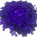 3/4/5/6 mm Flat Sequin Paillettes, 6000 Pcs, Mix Color Assortment Acrylic Sequin – 3.22 Ounce (100 Grams) 6 mm Purple