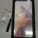 Simicoo Compatible with Samsung S24 Metal Bumper Silicone Case with Stand Built-in Screen Protector Gorilla Glass Hybrid Durable Military Shockproof Heavy Duty Rugged Full Body Camera Cover (Black)