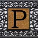 Calloway Mills 170011741P Rubber Monogram Doormat, 17" x 41" (Letter P)