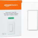 Amazon Basics Smart Light Switch, Single Pole, Works with Alexa Only, Voice Control, Schedule, 2.4 GHz Wi-Fi, No Hub Required, Easy to Install, White