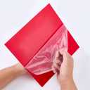 CRASPIRE 2Pcs Red Acrylic Sheets 20 x 20cm Opaque Glossy Plexiglass Plastic Sheet 0.1 Inch Thickness Square Laser Cutting Panel for DIY Projects Crafts Art Display Name Cards