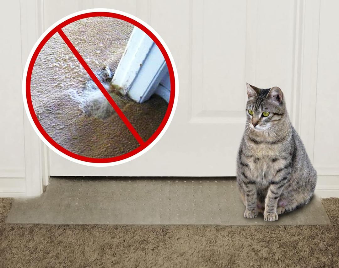 KittySmart Carpet Scratch Stopper-Stop Cats from Scratching Carpets at Doorways Instantly-PRECUT to Fit Your Door-Requires No Cutting or Modification - (CSS 32 fits doors 31 1/2" - 31 15/16" in width.)