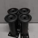 4PCS Adjustable Furniture Couch Cabinet Legs 4.72-7.48 Inch [with 18 PCS Screws], Heavy Duty Adjustable Height Replacement Legs for Dresser/Sofa/Bed/Chair, Legs for Furniture Set of 4 (Black)