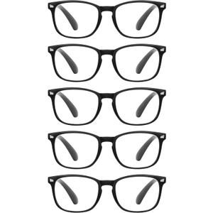 CCVOO Mix & Match Reading Glasses for Women - Lightweight, Comfortable Fit, Clear Vision - Blue Light Blocking (*Black)