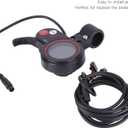 ZP-883 6pin Display Thumb Throttle, 2 in 1 Speedometer Manual Control Panel 3.6cm/1.4in Display Screen Thumb Throttle Replacement for Electric Scooter (48V)