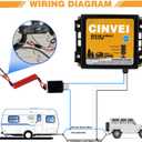 Trailer Brakes Breakaway Kit with Charger, LED Indicator, Switch, 12V 5AH Battery for Trailer Caravan