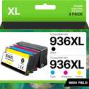 936e High Yield 936 Ink Cartridges for HP Printers HP936 936XL Replacement for HP 936 Ink Cartridges Combo Pack Work for HP Officejet Pro 9125e 9120e 9135e 9730e 9130e 9720e 9122e Printers, 4 Pack