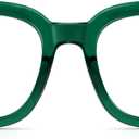 Madison Avenue Blue Light Blocking Glasses Oversized Fashion Blue Light Glasses for Women Anti Eyestrain & UV Protection Computer Eyeglasses (Green)