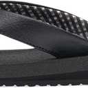 Sanuk Yoga Mat II | Flip Flops for Women | Yoga Sandals For Women | Women's Beach Sandals | Memory Foam Footbed size 8 (Black, L)