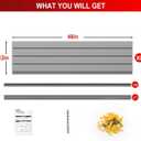 4 x 8 FT Slatwall Panel Garage Wall Organizer, Heavy Duty Slat Wall Paneling Sheets, Interlocking PVC Panels, Garage Slatwall for Tool Organization Mounted Storage Systems