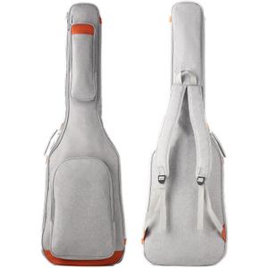 Bass Guitar Bag, 8mm Padded Gig Bag Backpack, Soft Gray Bass Case, Ample Storage, Professional Design by US-Based Musicians, Durable and Lightweight, Perfect for Travel and Performances