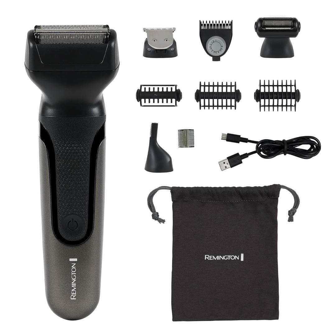 Remington ONE Shave & Groom Multi-Tool Electric Razor for Men, Foil Shaver with 4 Full-Size Attachments & 5 Adjustable Combs for Beard, Face & Body Grooming