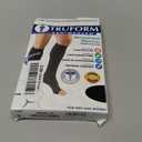 Truform 20-30 mmHg Compression Stocking for Men and Women, Knee High Length, Open Toe, Black, X-Large