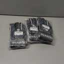 3 x BM Soccer Goalie Gloves for Kids Boys Children,Youth & Adult Football Goalkeeper Gloves with Double Wrist Protection and 4mm Latex Anti-Slip Strong Grips Palm (2, Black)