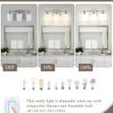 3 Light Bathroom Light Fixtures Over Mirror, 21 Inch Brushed Nickel Bathroom Vanity Lights, Modern Bath Wall Sconces with Frosted Glass Shade, OS-YQ9167-3BNW
