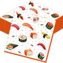 Sushi Party Napkins Decorations - 50 Pcs Sushi Theme Paper Napkins Disposable, Dinner Luncheon Paper Napkin for Japanese Party Decorations, Birthday Decor Supplies