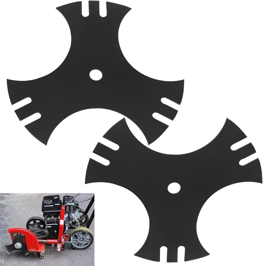 2 Pack 79cc Tri-Tip Blade Compatible with Earthquake 41273 79cc 4-Cycle Walk-Behind Edger, Help Accomplish Lawn, Sidewalk and Driveway Edging Tasks