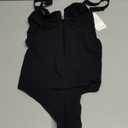 FeelinGirl Shapewear Bodysuit Tummy Control for Women Zip-Up Shapewear Thong Sculpting Snatched Waist V Neck Body Shaper, L