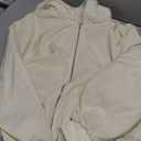 Women Corduroy Cotton-Padded Jacket Big Fur Collar Hooded Fleece Winter Short Jacket Outerwear Warm Coat