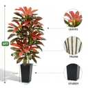 FSOHOI Artificial Red Dracaena Tree 5FT, Tall Fake Plants Indoor