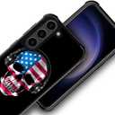 CARLOCA Compatible with Samsung S23 Plus Case,American DJ Skull Samsung Galaxy S23 Plus Cases Graphic Design Shockproof Anti-Scratch Drop Protection Case