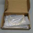 Alzassbg 6 Pack Matt Black and Gold Cabinet Pulls, 5 Inch(128mm) Hole Centers Half Moon Metal Drawer Pulls Kitchen Hardware Cabinet Handles AL3902MB-GB