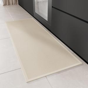Kitchen Rug, Rubber Non Slip Kitchen Rugs Washable, Absorbent Runner Mat for Floor, Machine Washable Standing Mats for in Front of Sink, Door, Laundry, Entryway, Hallway (Beige, 47" × 17.3")